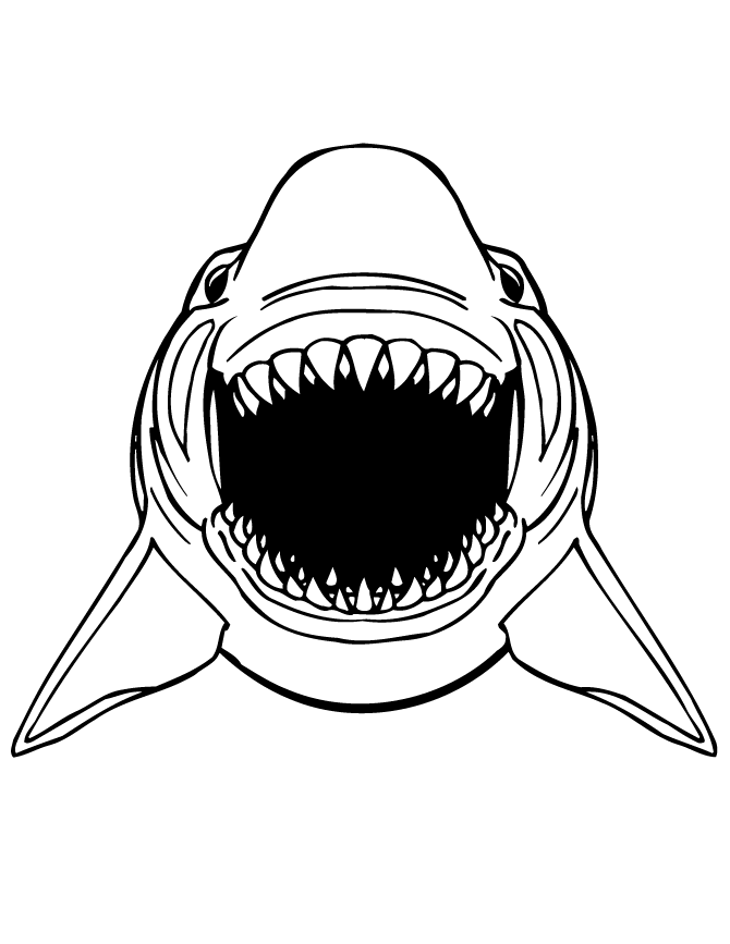 670x867 Shark Mouth Coloring Pages Shark Printable Coloring Pages