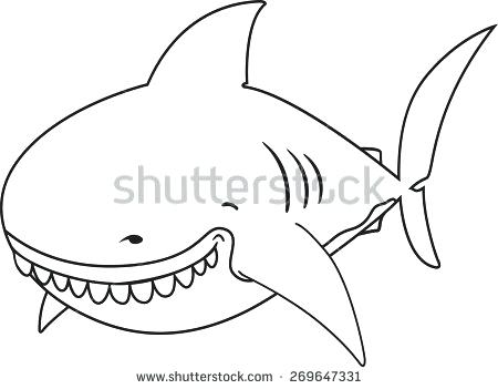450x351 Great White Shark Outline Cute Funny Looking Great White Shark