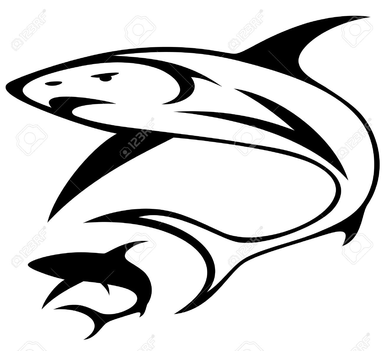 1300x1188 Shark Vector Illustration