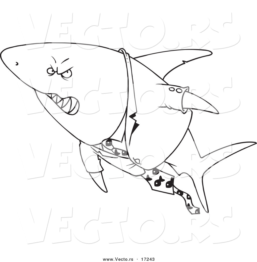 1024x1044 Vector Of A Cartoon Business Shark In A Suit