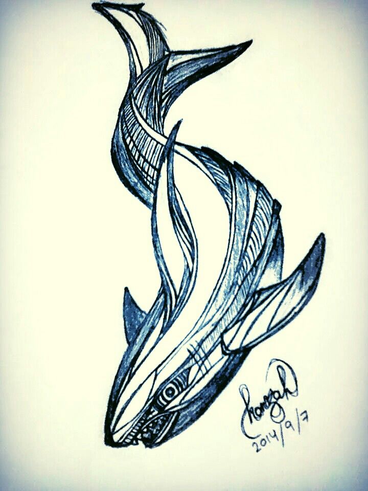720x960 Drawn M.c.escher Shark