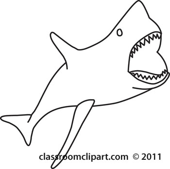 350x348 Shark Clipart Line Drawing