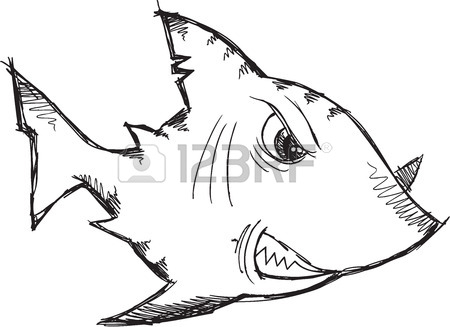 450x327 Sketch Doodle Robot Cyborg Shark Royalty Free Cliparts, Vectors