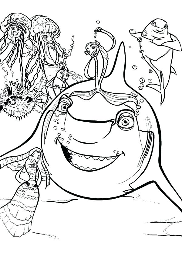 600x845 Shark Tale Coloring Pages Shark Coloring Book Pages Free Printable
