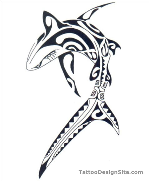 481x583 Tribal Shark Tattoo Design. Download Shark Tattoos.