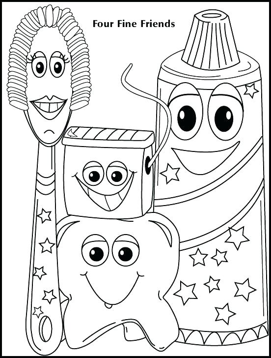 552x728 Teeth Coloring Pages