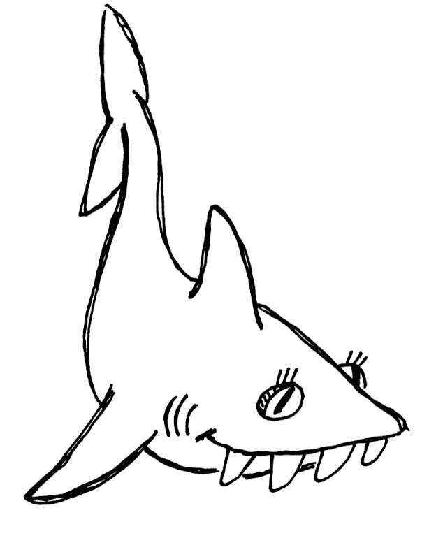 624x800 Shark Coloring Pages To Print Animals (10 Image)