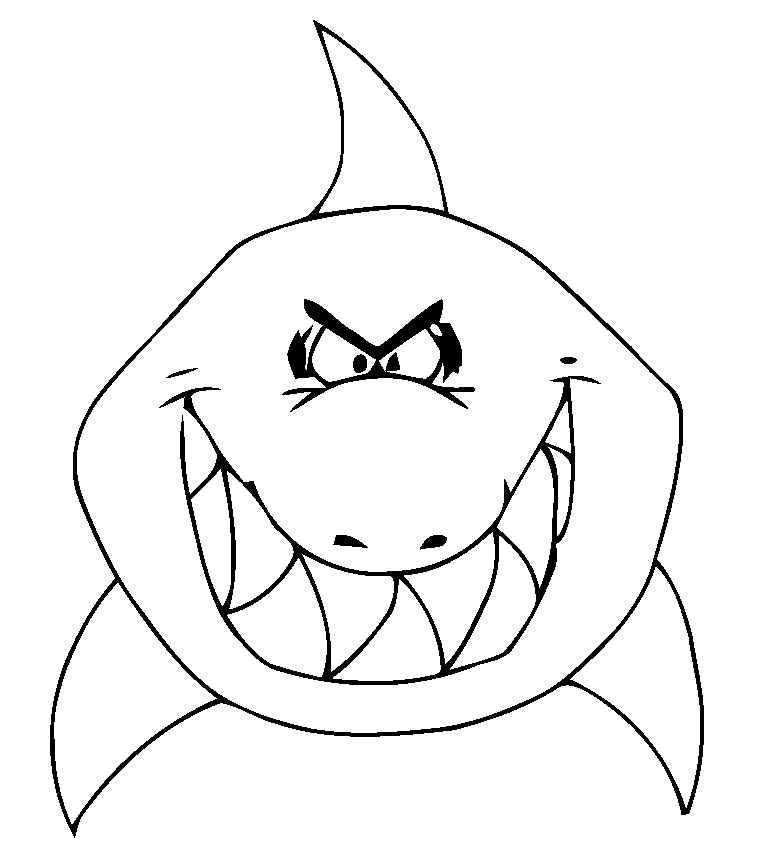 771x854 Shark Coloring Pages