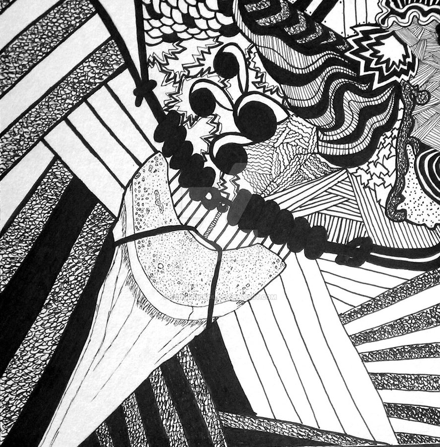 887x901 Doodle Art~ Shark Tooth Necklace By Cyndiinickol