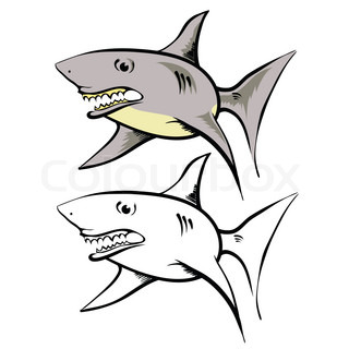 320x320 Model Of A Dangerous Shark With Open Mouth Stock Photo Colourbox