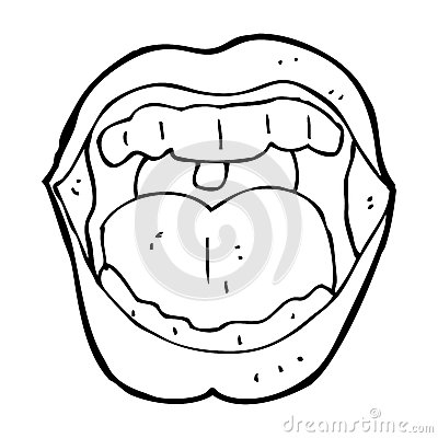 400x400 Open Mouth Clipart Black And White