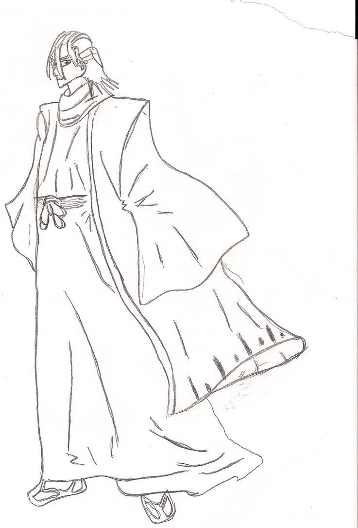 737x1085 Kuchiki Byakuya Drawing By Mr Sharp
