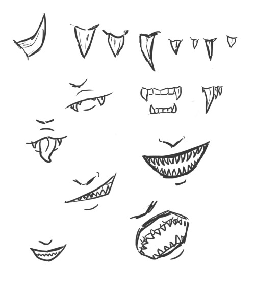 500x579 Sharp Teeth Drawing