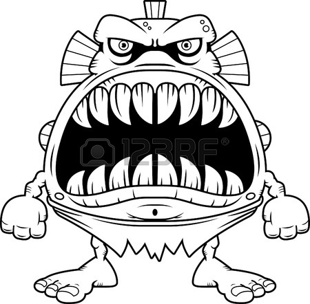 450x442 A Cartoon Illustration Of A Ghoul With A Big Mouth Full Of Sharp