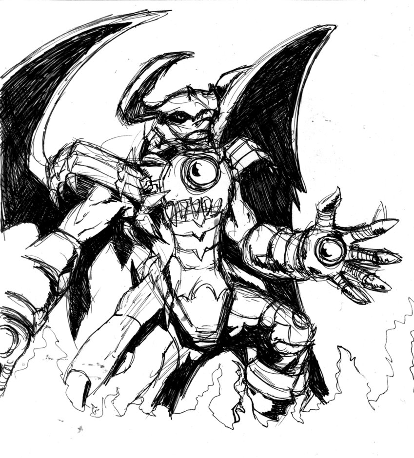 849x940 Dynasmon Sharpie Pen Drawing By Heart Of A Dragoness