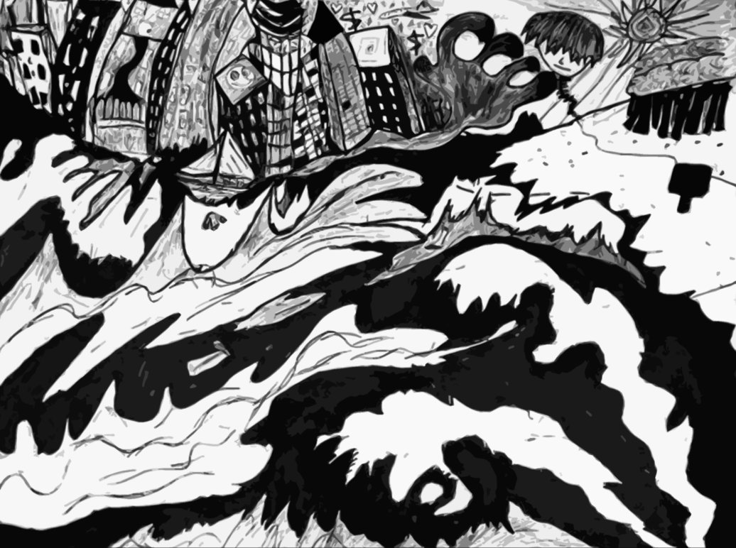 1036x772 Big Sharpie Drawing By Badfish