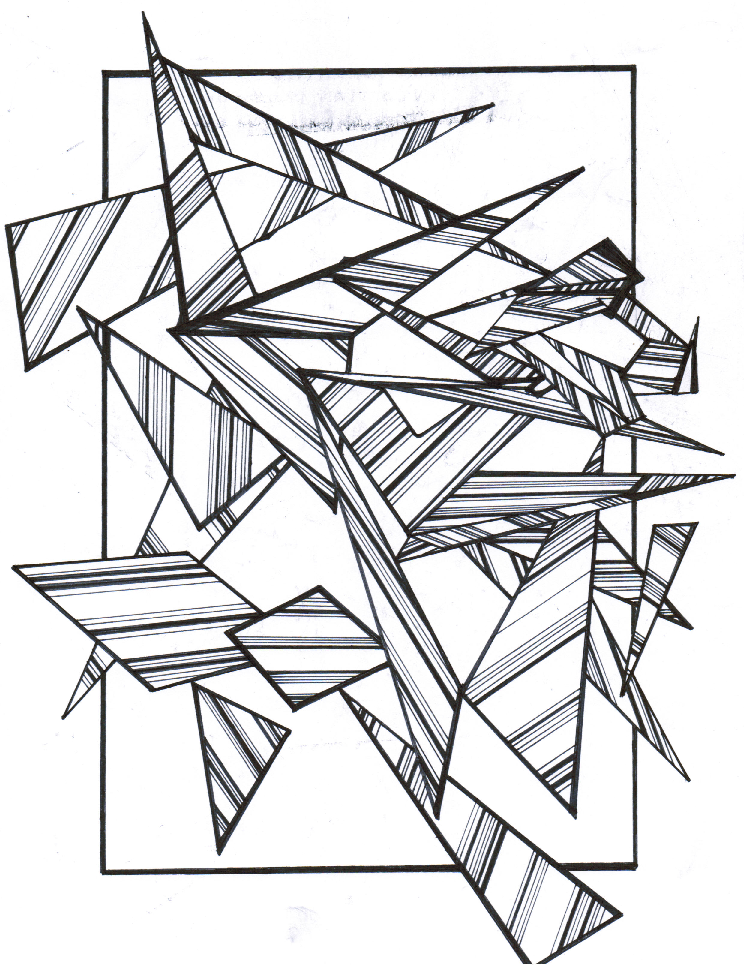 2480x3229 Two In A Shattered Series. Inked Linework By Amos Brown. Amosisreal