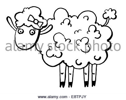 405x320 Sketch Doodle Drawing Of Goat Or Sheep, Chinese Lunar Symbol 201