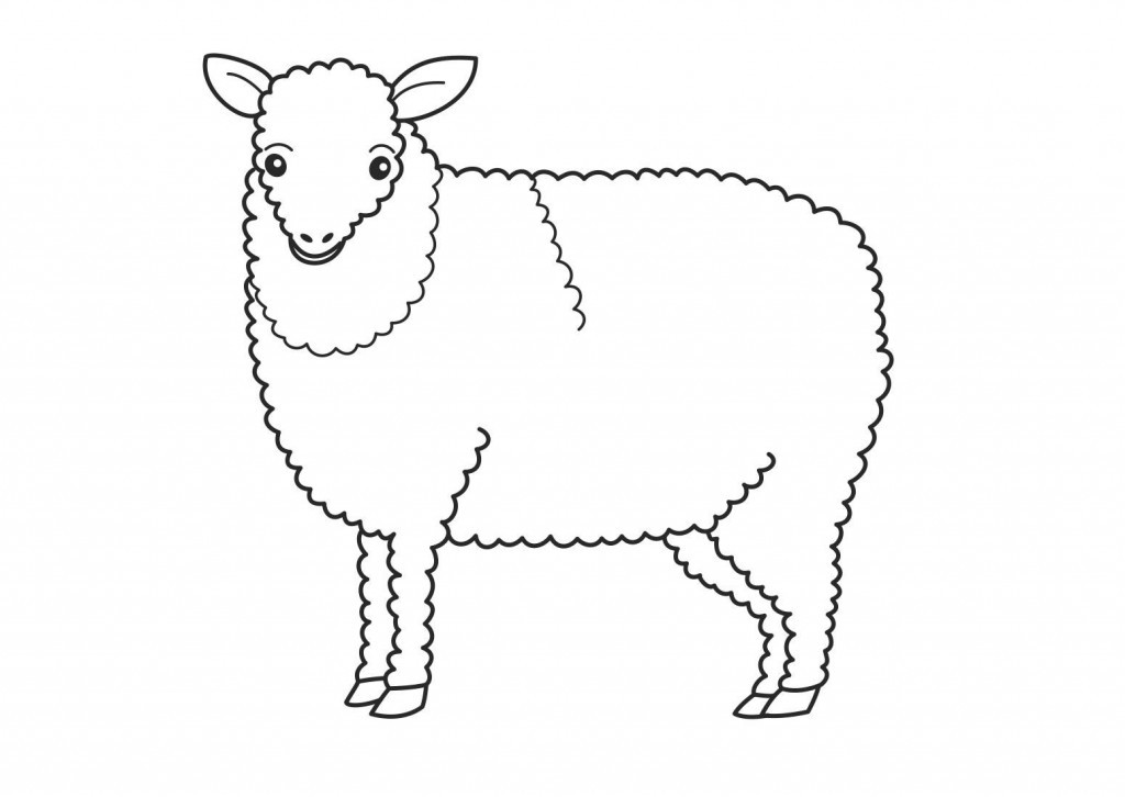 1024x726 Sheep Colouring Pages For Kids