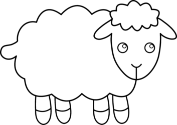 353x250 Simple Clipart Sheep