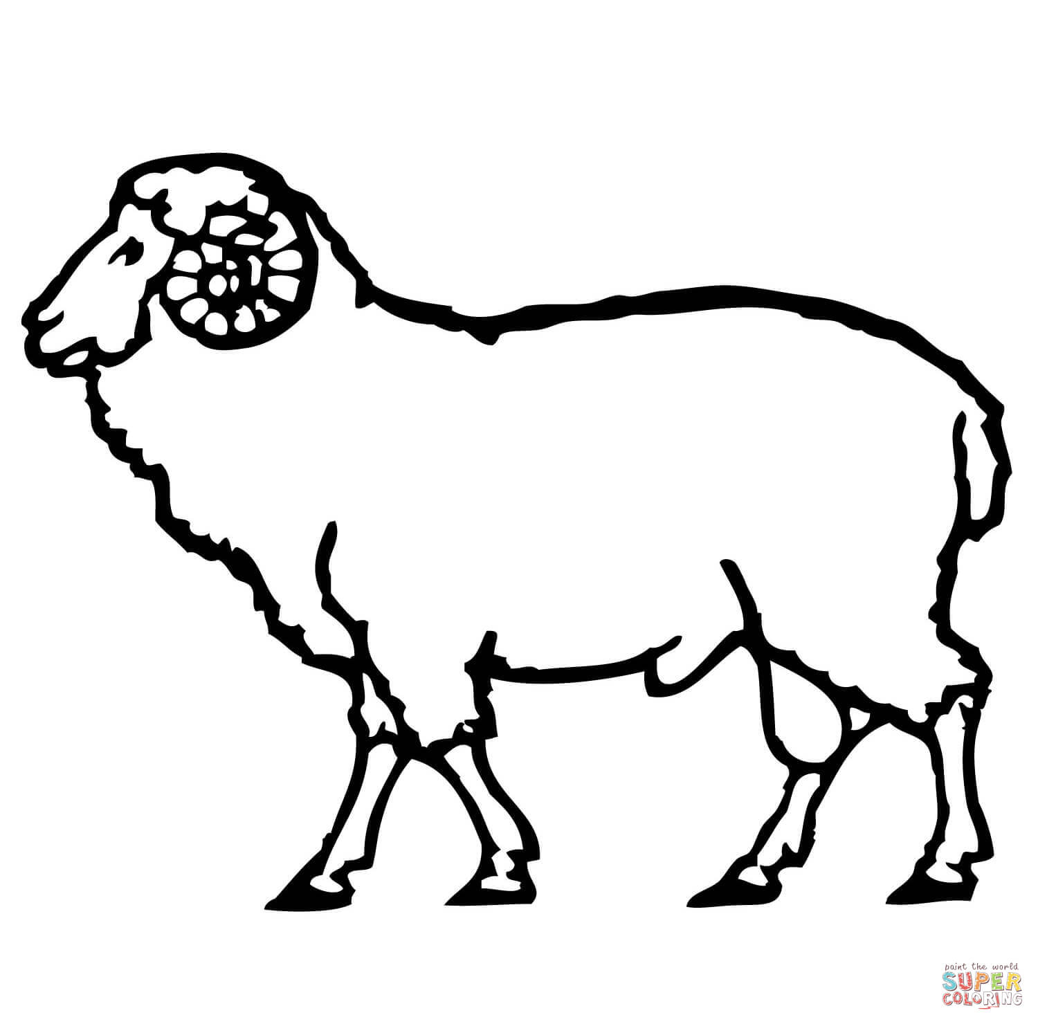 1500x1480 Ram Coloring Page Free Printable Coloring Pages