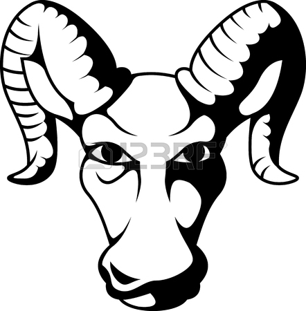 442x450 Bighorn Sheep Clipart Ram Head