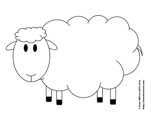 500x386 Unusual Ideas Sheep Outline Coloring Home Image For Craft Picture