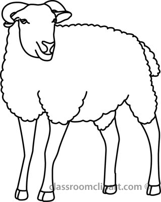 319x400 Sheep Clipart Black And White