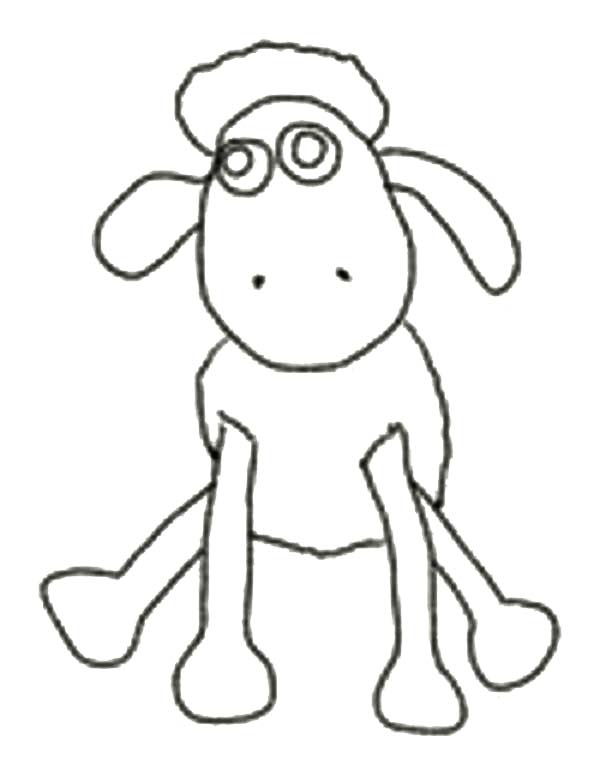 600x759 Shaun The Sheep Outline Coloring Page Color Luna