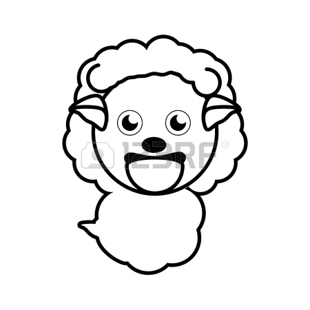 450x450 Sheep Animal Toy Outline Vector Illustration Eps 10 Royalty Free