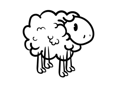 400x300 Sheep Outline By J. Tito Gouveia