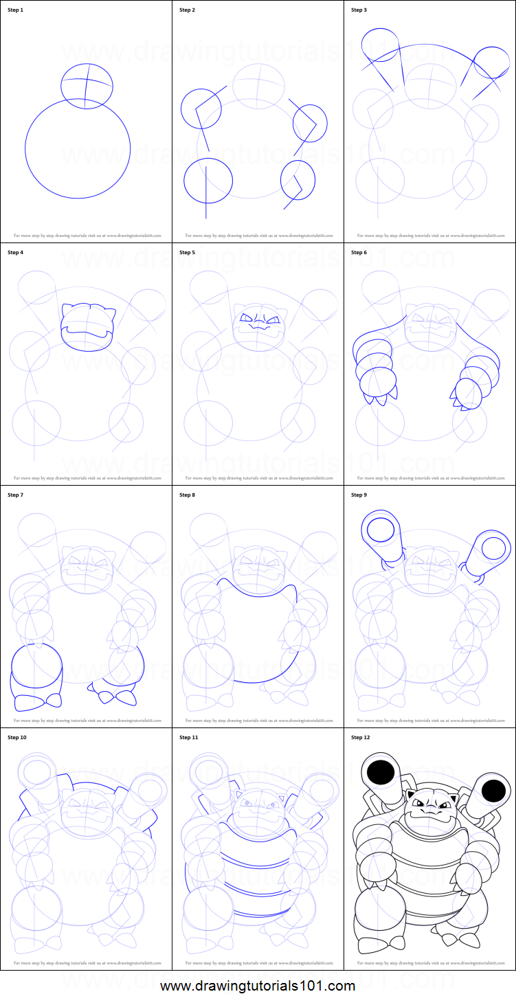 751x1463 How To Draw Blastoise From Pokemon Printable Step By Step Drawing