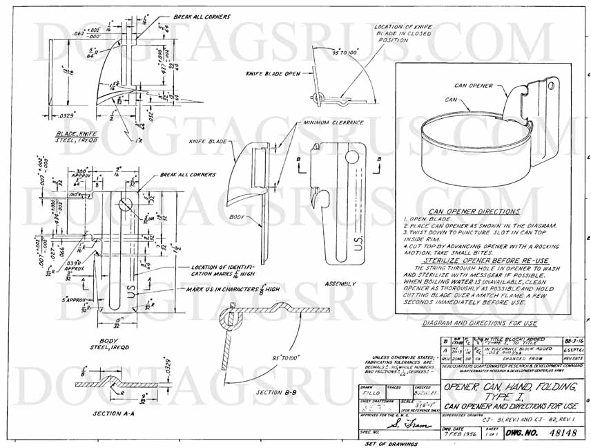 856x648 Military Specifications And Drawings For P 38 And P 51 Can Openers