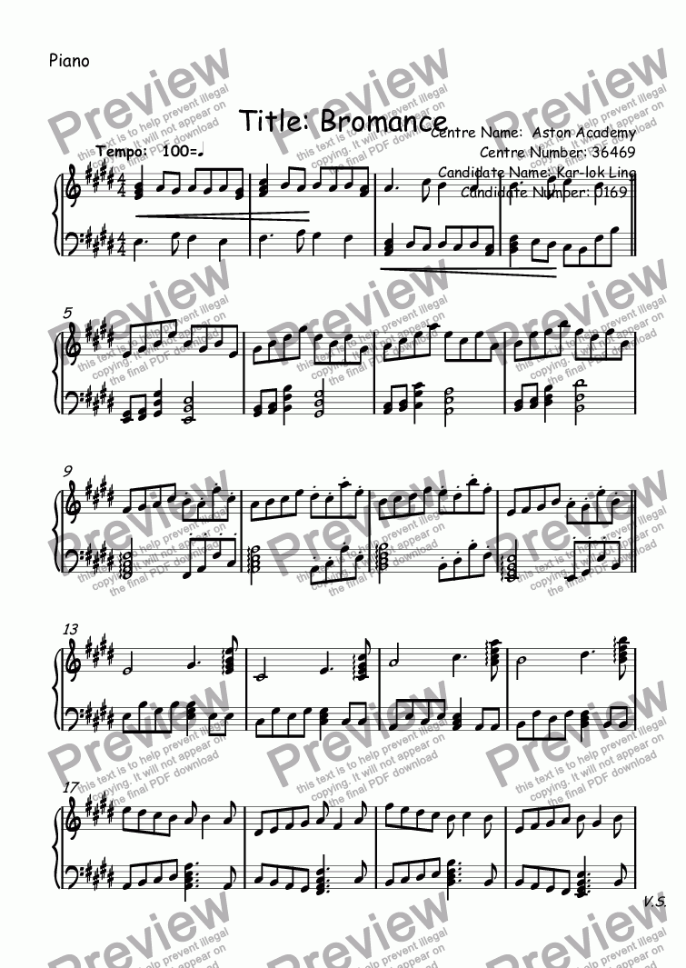755x1065 Piano Part From Title Bromance