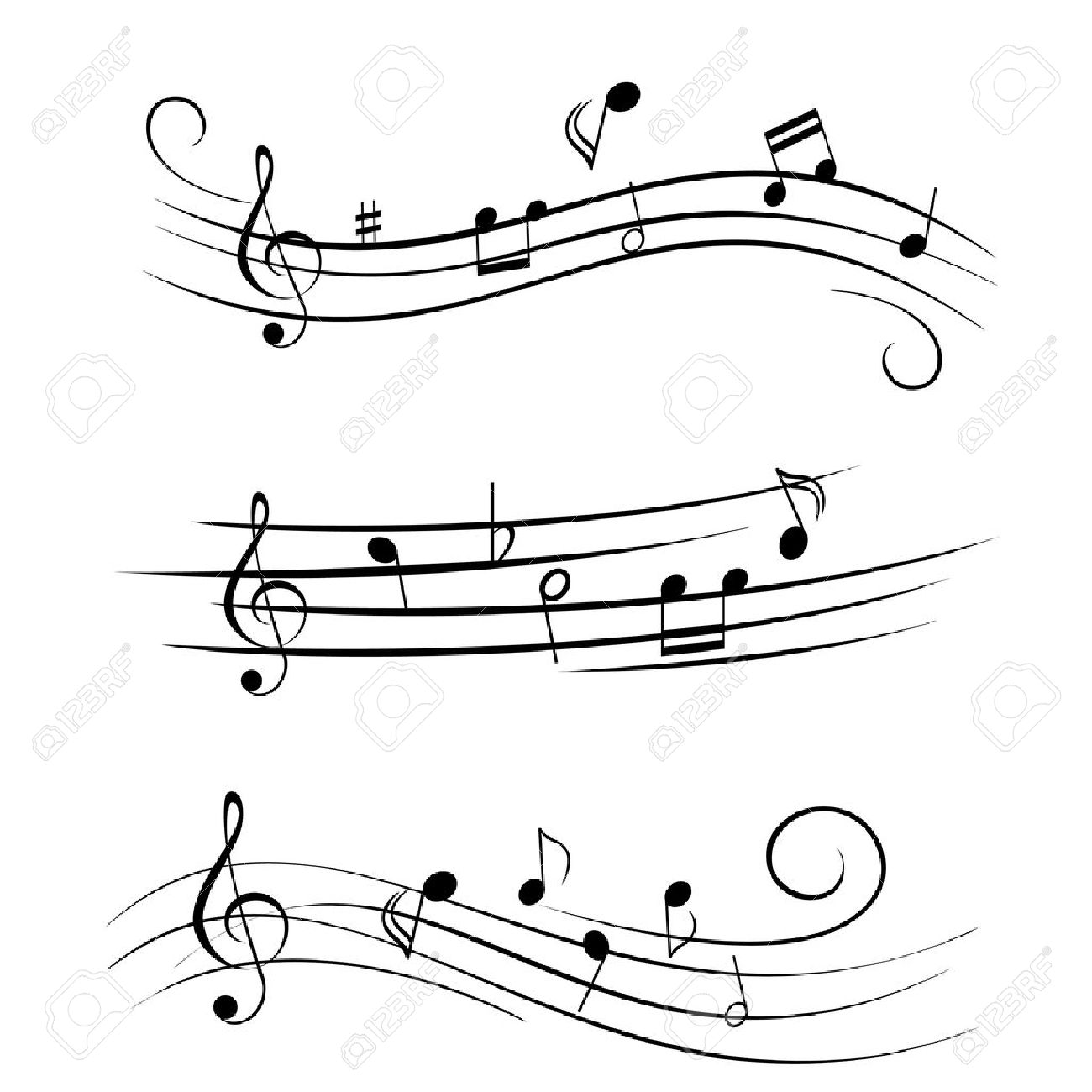 1300x1300 Various Sheet Music Musical Notes Royalty Free Cliparts, Vectors