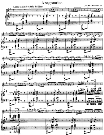 336x435 Aragonaise From Le Cid (Jules Massenet) Free Violin Sheet Music
