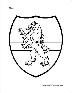 304x392 Drawn Shield Coloring