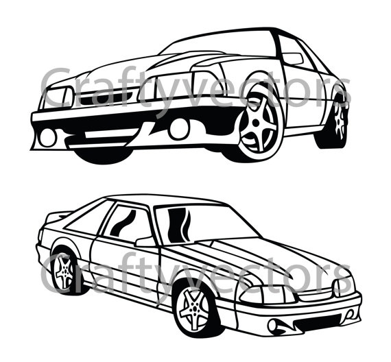 570x528 Foxbody Mustang Outline Shot On Cars