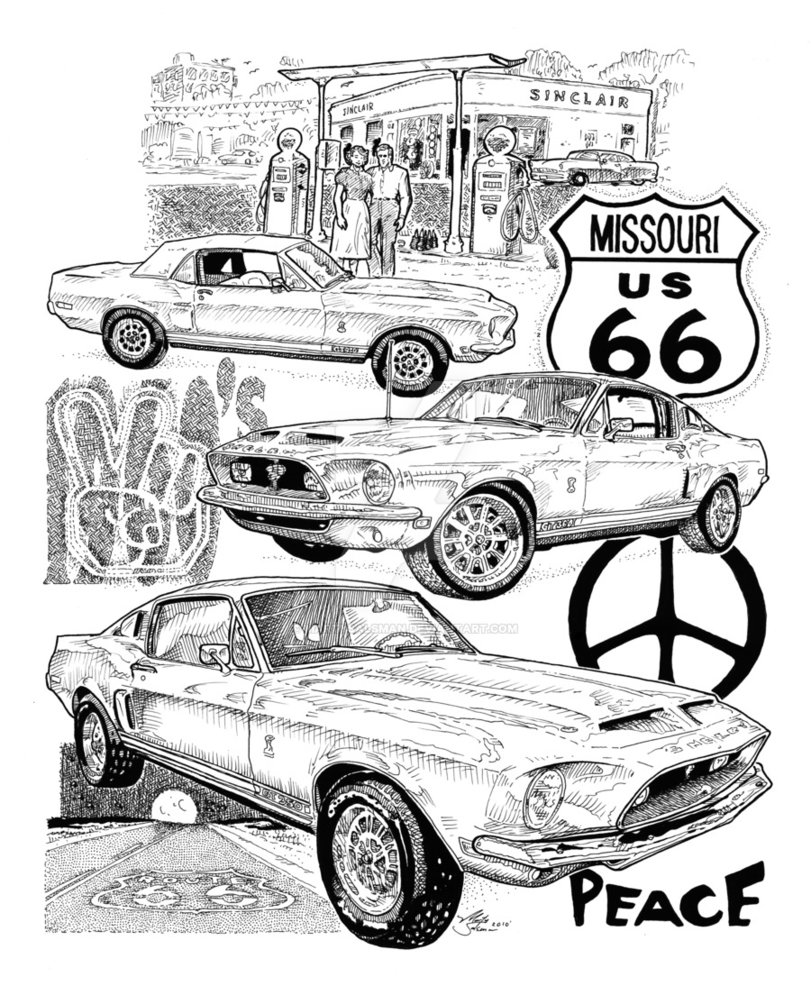 811x986 60s Shelby Cobra Mustang By Martysalsman