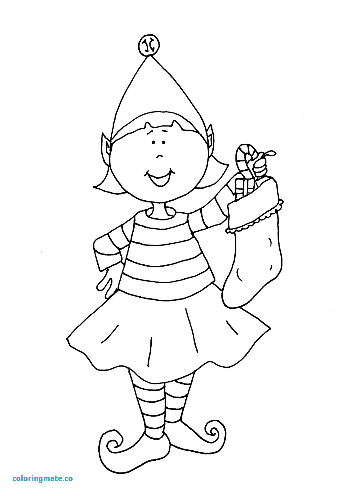 1106x1600 Elf On Shelf Coloring Pages Fresh Items Similar To Elf On