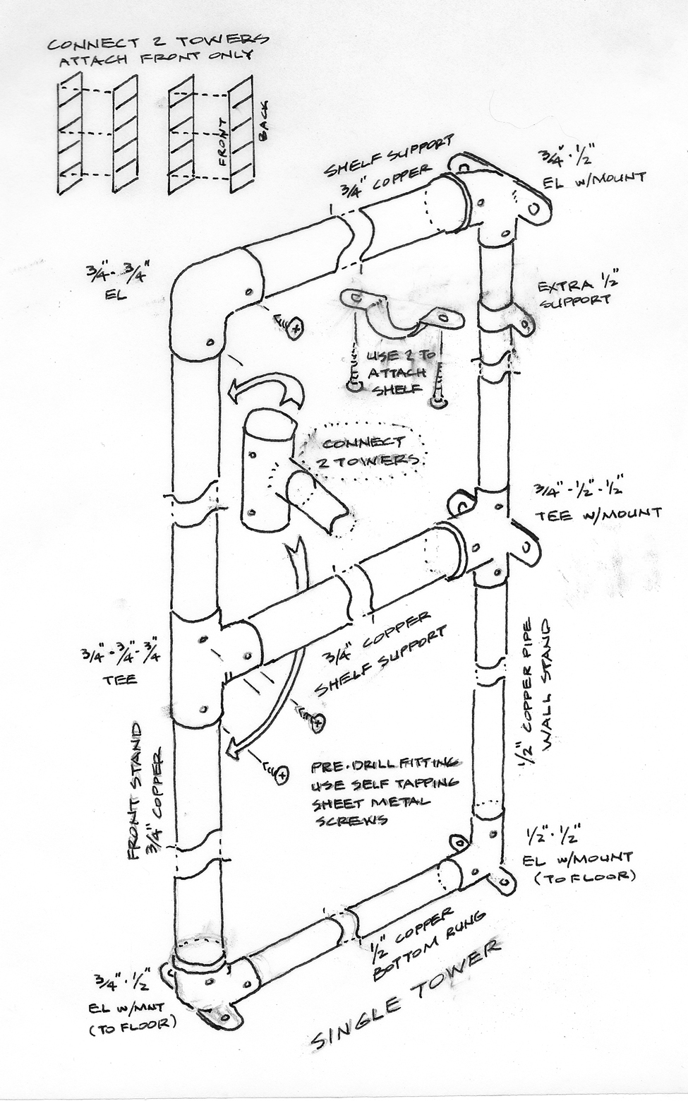 975x1559 Copper Pipe Shelf System Wildcat Man