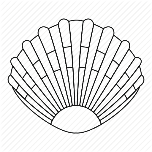 512x512 Line, Marine, Mollusk, Outline, Pearl, Sea, Shell Icon Icon