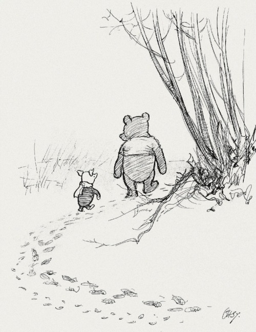 500x648 E.h. Shepard's Original Winnie The Pooh Drawings Illustration