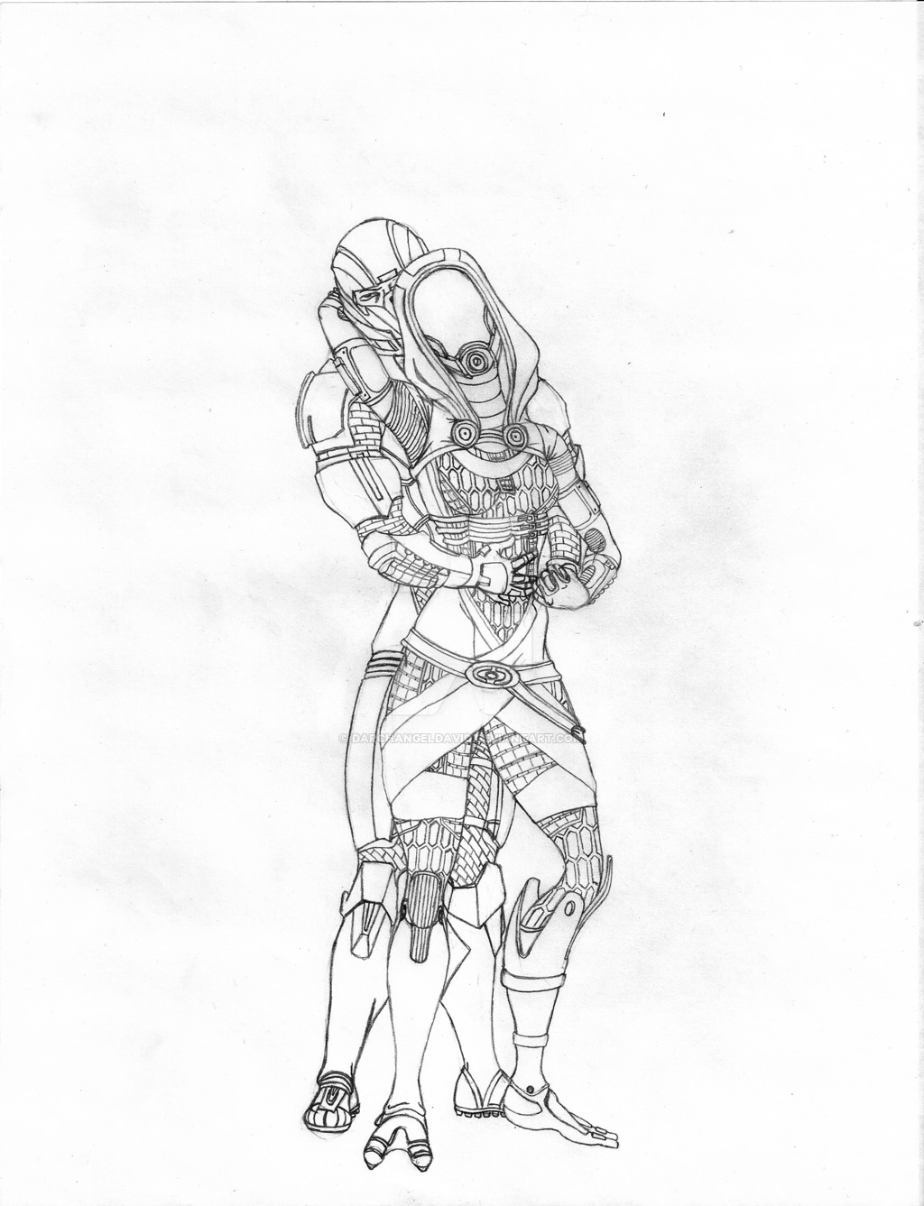 1024x1337 Tali Loves Shepard By Darchangeldavid