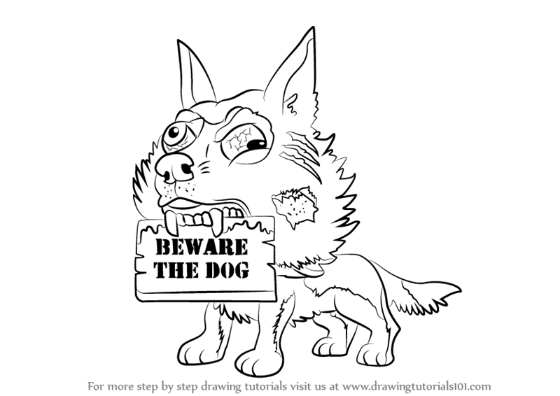 800x566 Learn How To Draw Germy Shepherd From The Ugglys Pet Shop (The