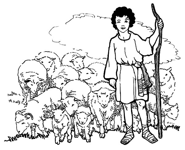 600x489 David The Shepherd Boy Coloring Pages