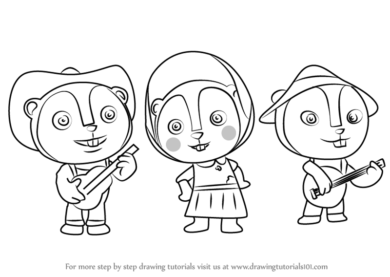 800x567 Learn How To Draw Prairie Dog Trio From Sheriff Callie's Wild West