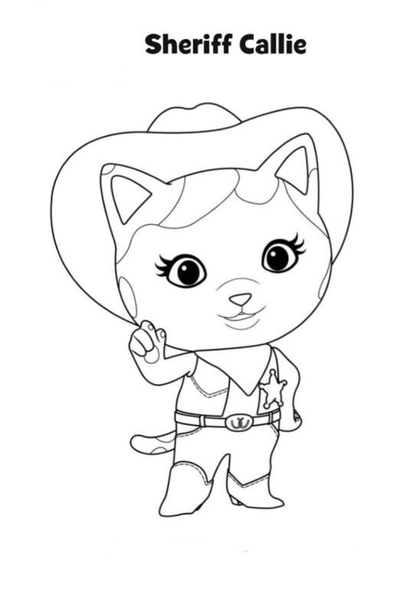 600x855 Printable Sheriff Callie Colouring Pages 550x783 Picture Roo'S
