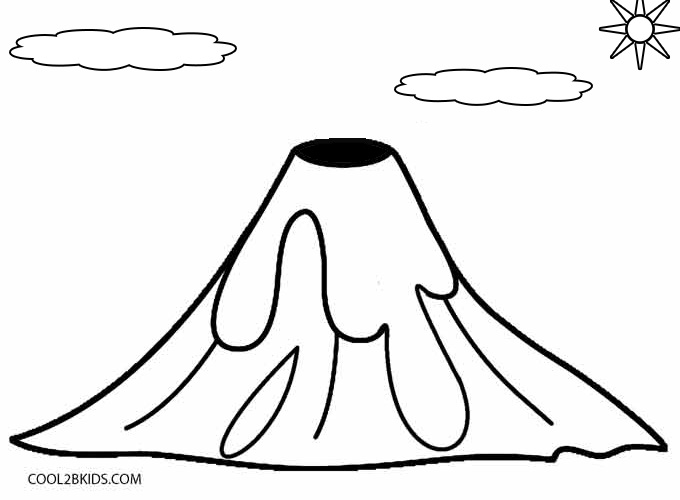 680x500 Coloring Pages Volcano Coloring Sheet Shield Page Pages Volcano