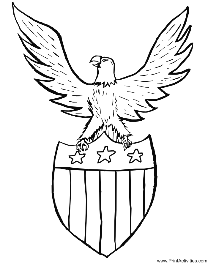 700x885 Eagle Coloring Pages And Drawing Templates For Kids